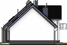 Elewacja projektu Domidea 52 w3 - 4 - wersja lustrzana