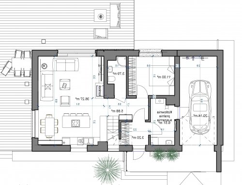 PARTER Domidea 58 dG  - wersja lustrzana