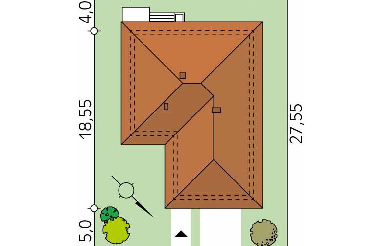 Projekt domu jednorodzinnego Kiwi 4 - Usytuowanie