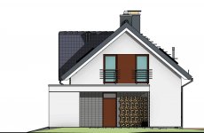 Elewacja projektu Domidea 58 6 pok - 2 - wersja lustrzana