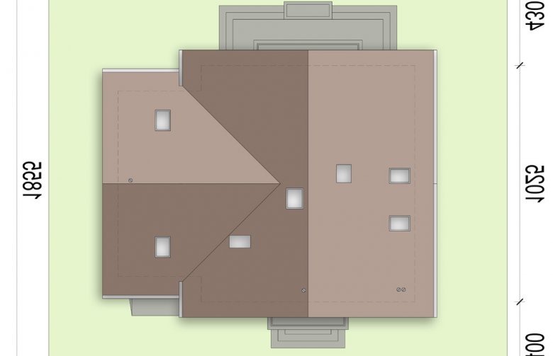 Projekt domu jednorodzinnego Tamarillo 3G1 - Usytuowanie - wersja lustrzana