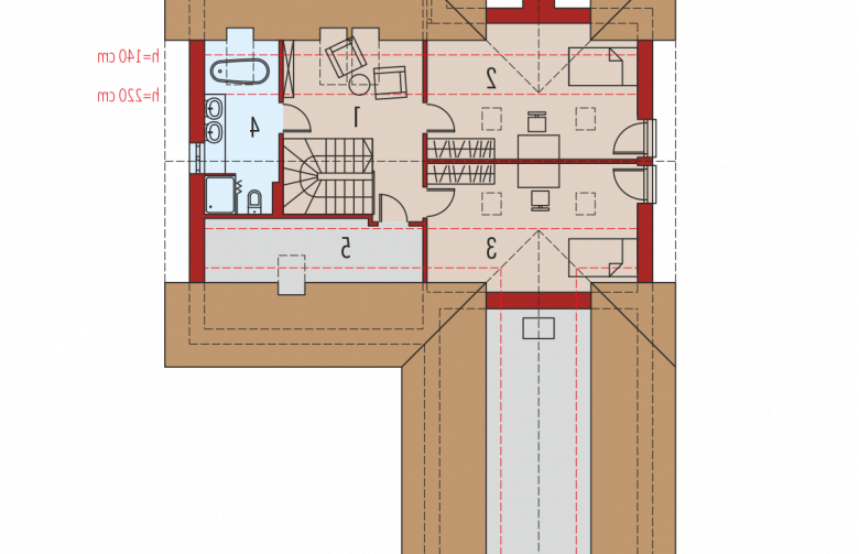 Projekt domu nowoczesnego Simon II G2 - poddasze