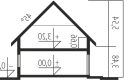 Projekt domu jednorodzinnego Riko G1 - przekrój 1