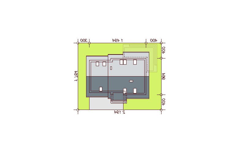 Projekt domu jednorodzinnego Lisandra Mała 2M  - Usytuowanie - wersja lustrzana