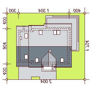 Usytuowanie budynku Kendra XS w wersji lustrzanej