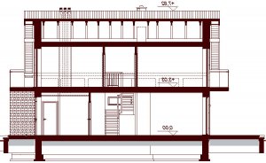 Przekrój projektu Diona Mała BIS w wersji lustrzanej