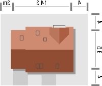 Usytuowanie budynku AKWARELA w wersji lustrzanej