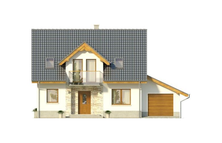Projekt domu jednorodzinnego KOLIA - elewacja 4