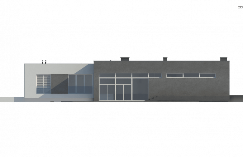 Projekt domu parterowego Zx188 - elewacja 4