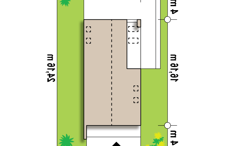Projekt domu z poddaszem Z393 - Usytuowanie - wersja lustrzana