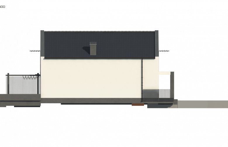 Projekt domu bliźniaczego Zb25 - elewacja 4