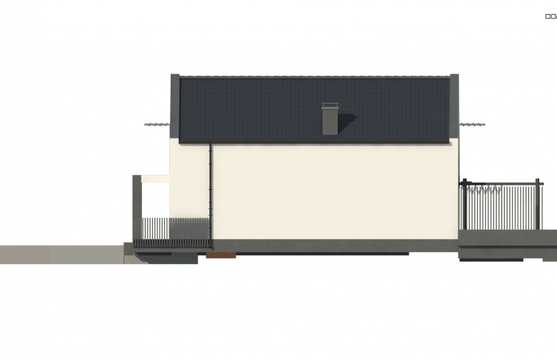 Projekt domu bliźniaczego Zb25 - elewacja 4