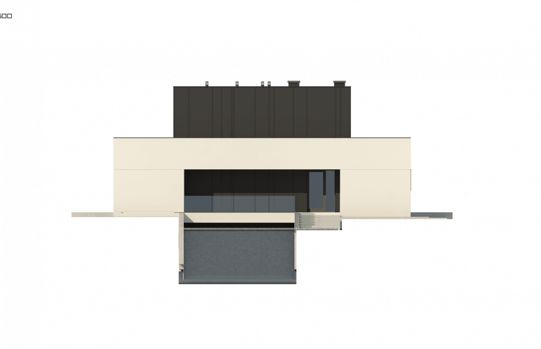 Projekt domu piętrowego Zx143 - elewacja 1