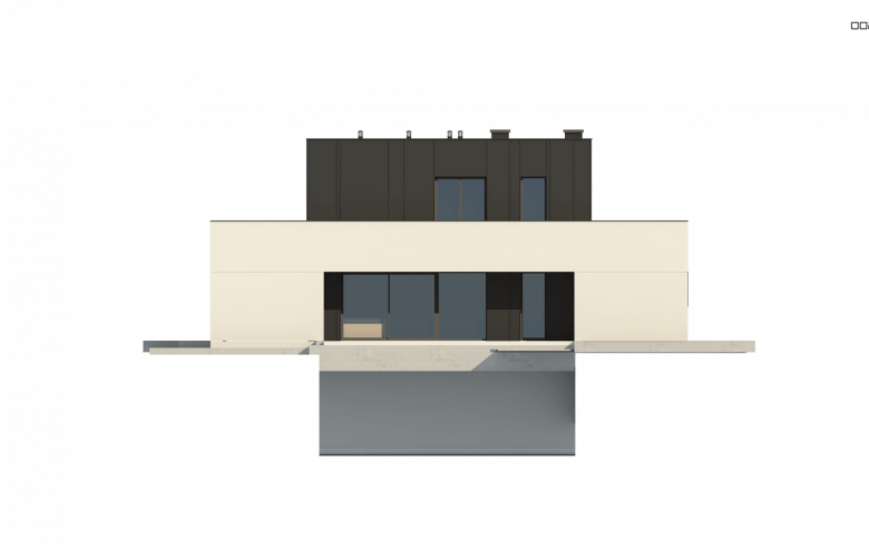 Projekt domu piętrowego Zx143 - elewacja 3