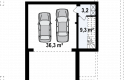 Projekt domu piętrowego Zx143 - rzut piwnicy