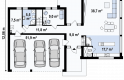 Projekt domu z poddaszem Z315 - rzut parteru
