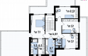 Projekt domu piętrowego Zx139 - rzut piętra