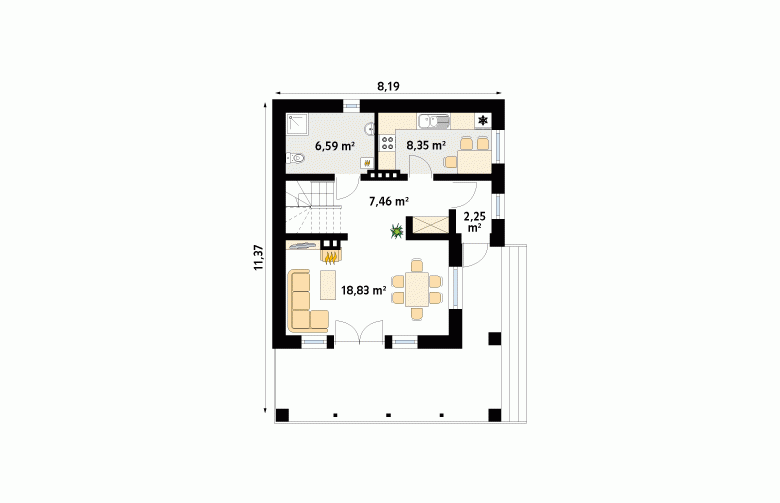 Projekt domu jednorodzinnego Takt 5 - 