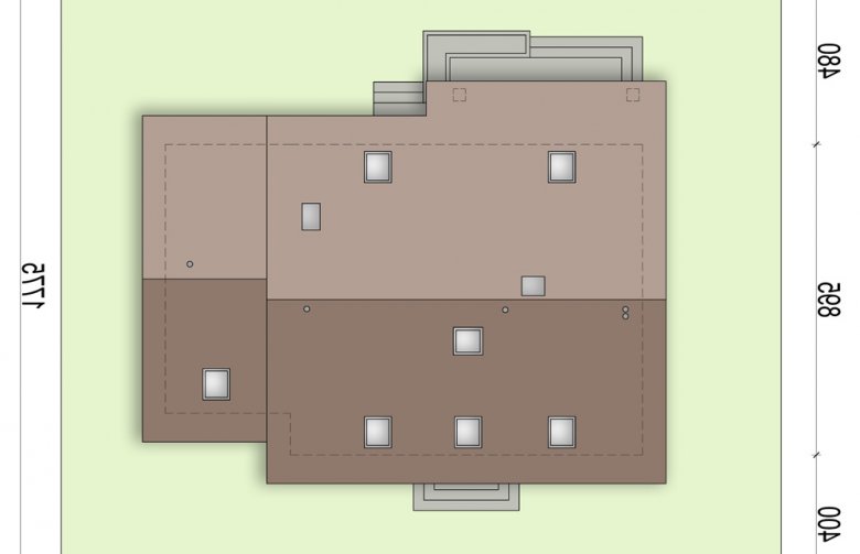 Projekt domu jednorodzinnego Tamarillo G1 - Usytuowanie - wersja lustrzana