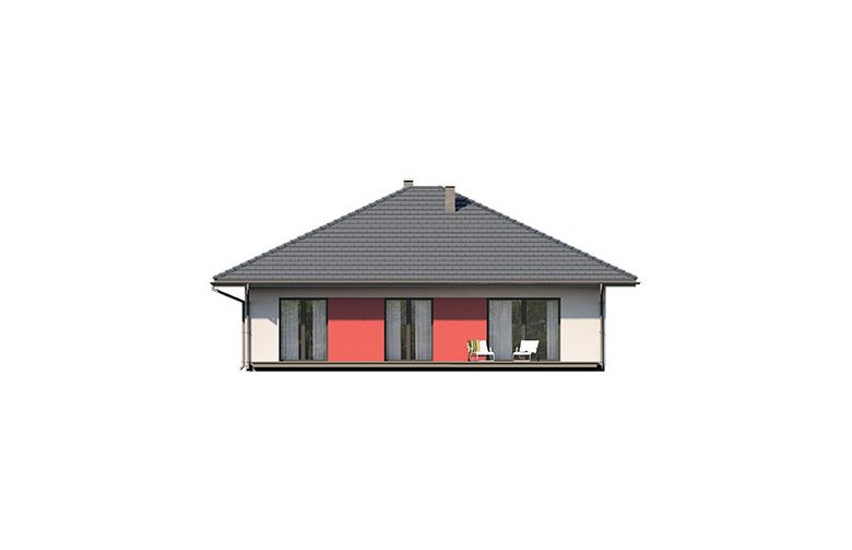 Projekt domu jednorodzinnego CELIA 2 - elewacja 2