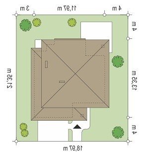 Usytuowanie budynku Szmaragd 6  w wersji lustrzanej