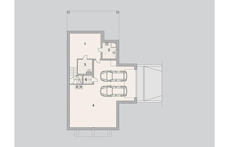 Projekt domu wielorodzinnego LK&1271 - piwnica