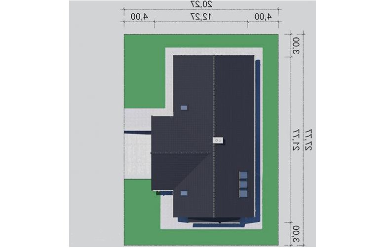 Projekt domu wielorodzinnego LK&1271 - Usytuowanie - wersja lustrzana