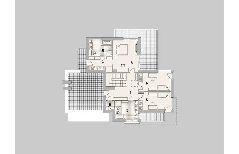 Projekt domu szkieletowego LK&1263 - piętro