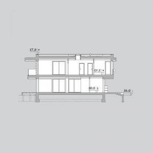 Przekrój projektu LK&1263 w wersji lustrzanej