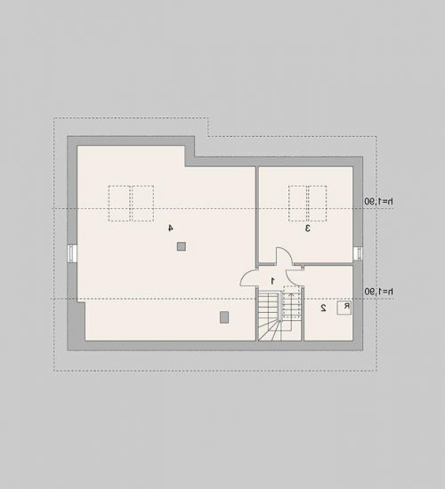 PODDASZE LK&1273 - wersja lustrzana