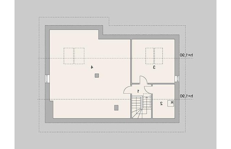 Projekt domu parterowego LK&1273 - poddasze