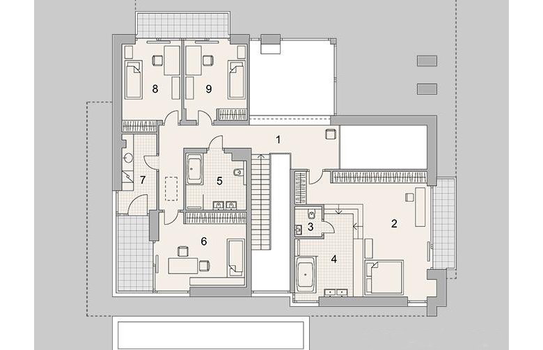 Projekt domu szkieletowego LK&1299 - piętro