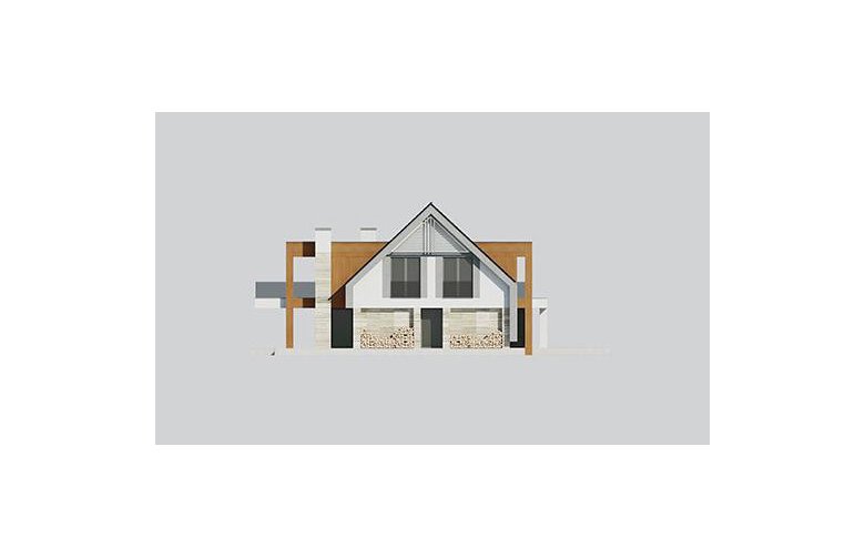 Projekt domu z poddaszem LK&1284 - elewacja 1