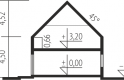 Projekt domu energooszczędnego Riko III G2 - przekrój 1