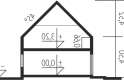 Projekt domu energooszczędnego Riko III G2 - przekrój 1