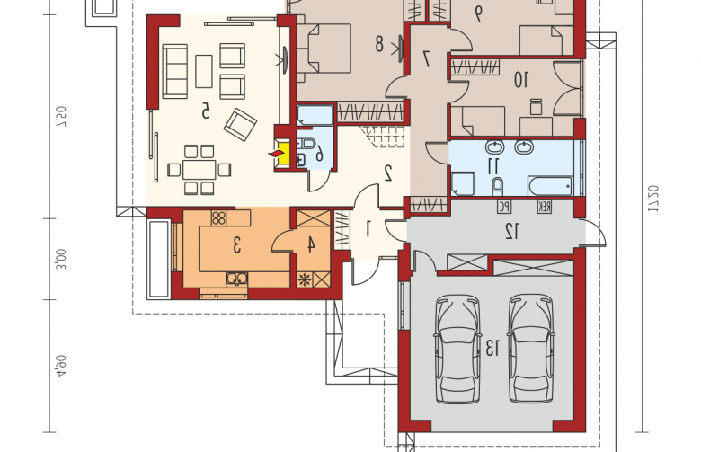 Projekt domu tradycyjnego Marcel III G2 ENERGO PLUS - parter