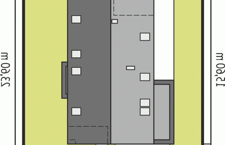 Projekt domu jednorodzinnego Riko III G2 - Usytuowanie - wersja lustrzana