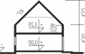 Projekt domu jednorodzinnego Riko III G2 - przekrój 1