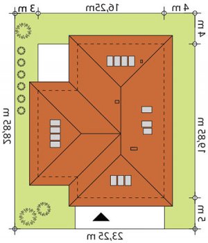 Usytuowanie budynku Goran 2 w wersji lustrzanej