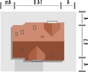 Usytuowanie budynku WIERZBA w wersji lustrzanej