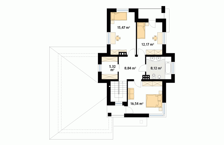 Projekt domu jednorodzinnego Cyprys 8 - 