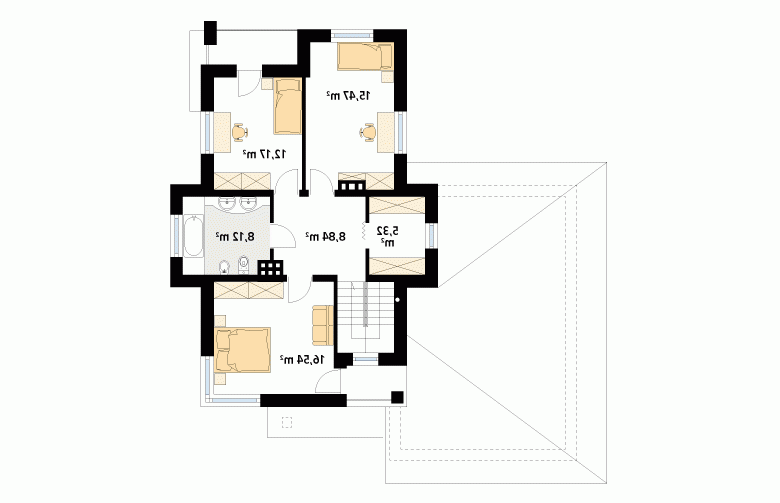 Projekt domu jednorodzinnego Cyprys 8 - 