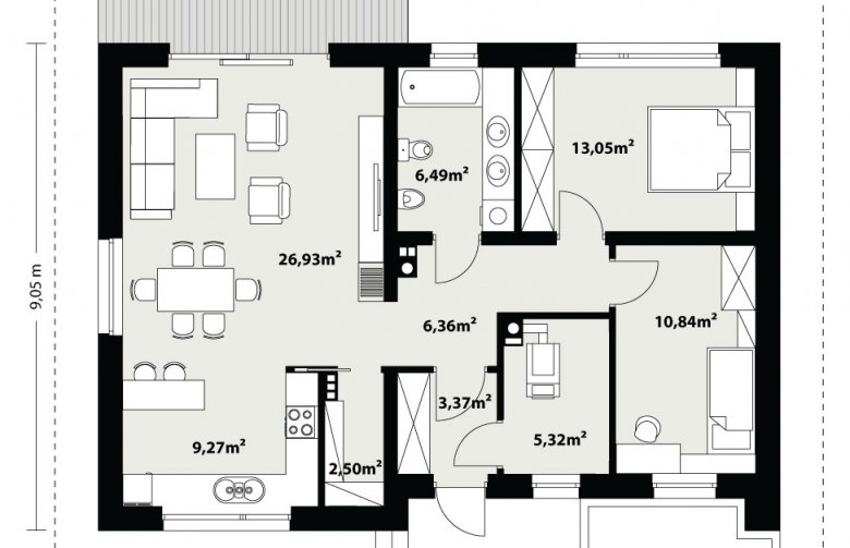 Projekt domu tradycyjnego Loro - 