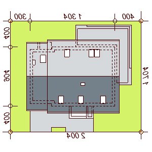 Usytuowanie budynku Kendra XS BIS w wersji lustrzanej