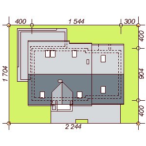 Usytuowanie budynku Kendra XS 2M