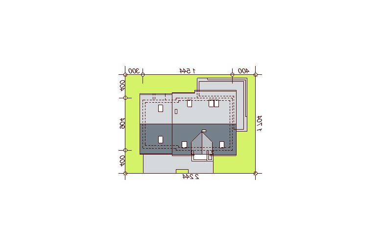 Projekt domu jednorodzinnego Kendra XS 2M - Usytuowanie - wersja lustrzana