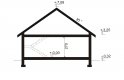 Projekt domu jednorodzinnego Synezjusz 3 - przekrój 1
