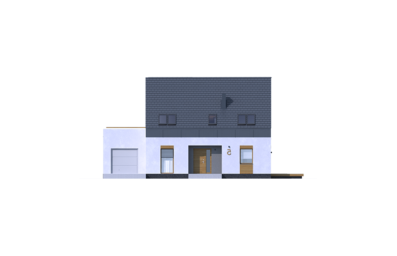 Projekt domu jednorodzinnego Sam G1 - elewacja 3