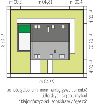 Usytuowanie budynku Sam G1 w wersji lustrzanej