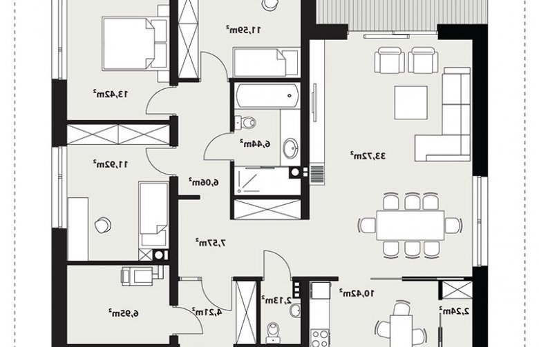 Projekt domu dwurodzinnego Irysek 4 - 